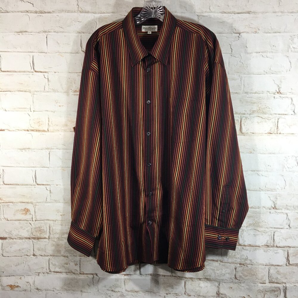 Norm Thompson Vintage Men Size XL Multi Color Striped Casual Business